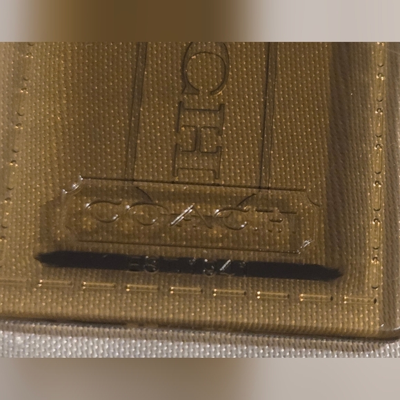 Coach Clear Smoke Gray Plastic Hang Tag Silvertone Bag Charm 3" Long - Picture 7 of 8